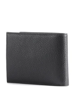 Business Regenerated Giftset Geldbörse genarbtes Rindsleder schwarz