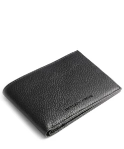 Business Regenerated Giftset Geldbörse genarbtes Rindsleder schwarz