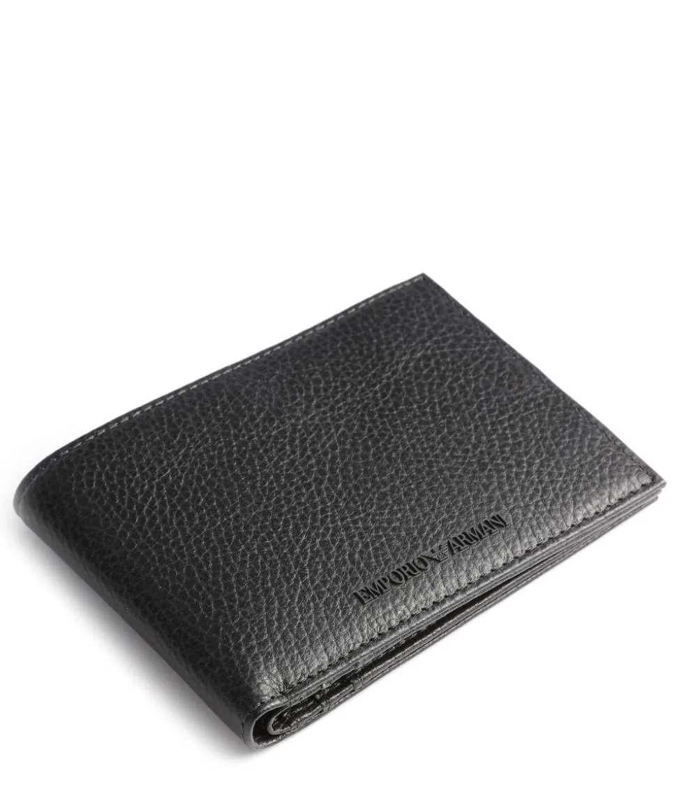 Business Regenerated Giftset Geldbörse genarbtes Rindsleder schwarz