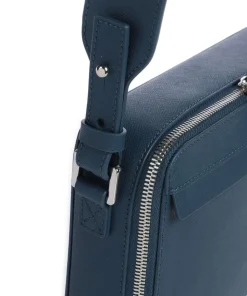 Business Regenerated Umhängetasche Lederimitat dunkelblau