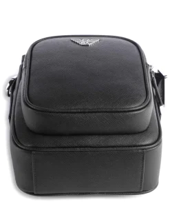 Business Regenerated Umhängetasche Lederimitat schwarz