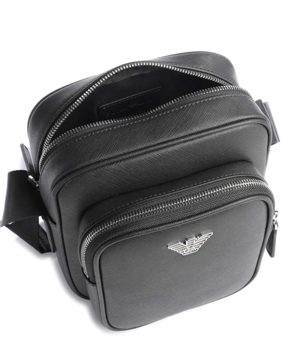 Business Regenerated Umhängetasche Lederimitat schwarz