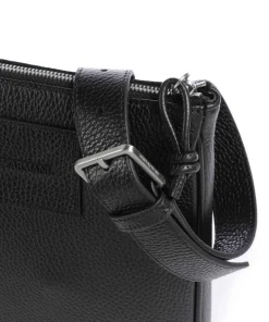 Business Umhängetasche genarbtes Rindsleder schwarz