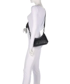 BVEGA Schultertasche Lederimitat schwarz