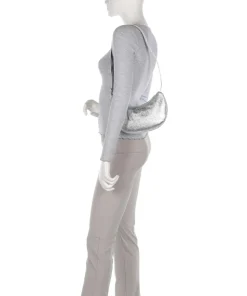 BVESNA Schultertasche Lederimitat silber