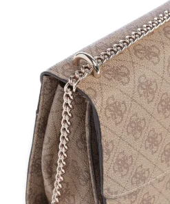 Calista Schultertasche Lederimitat hellbraun