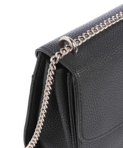 Calista Schultertasche Lederimitat schwarz