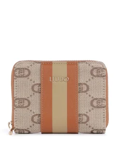 Caliwen Geldbörse Baumwolle braun/beige