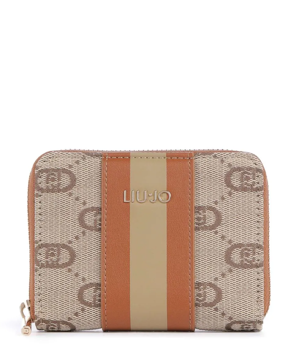 Caliwen Geldbörse Baumwolle braun/beige