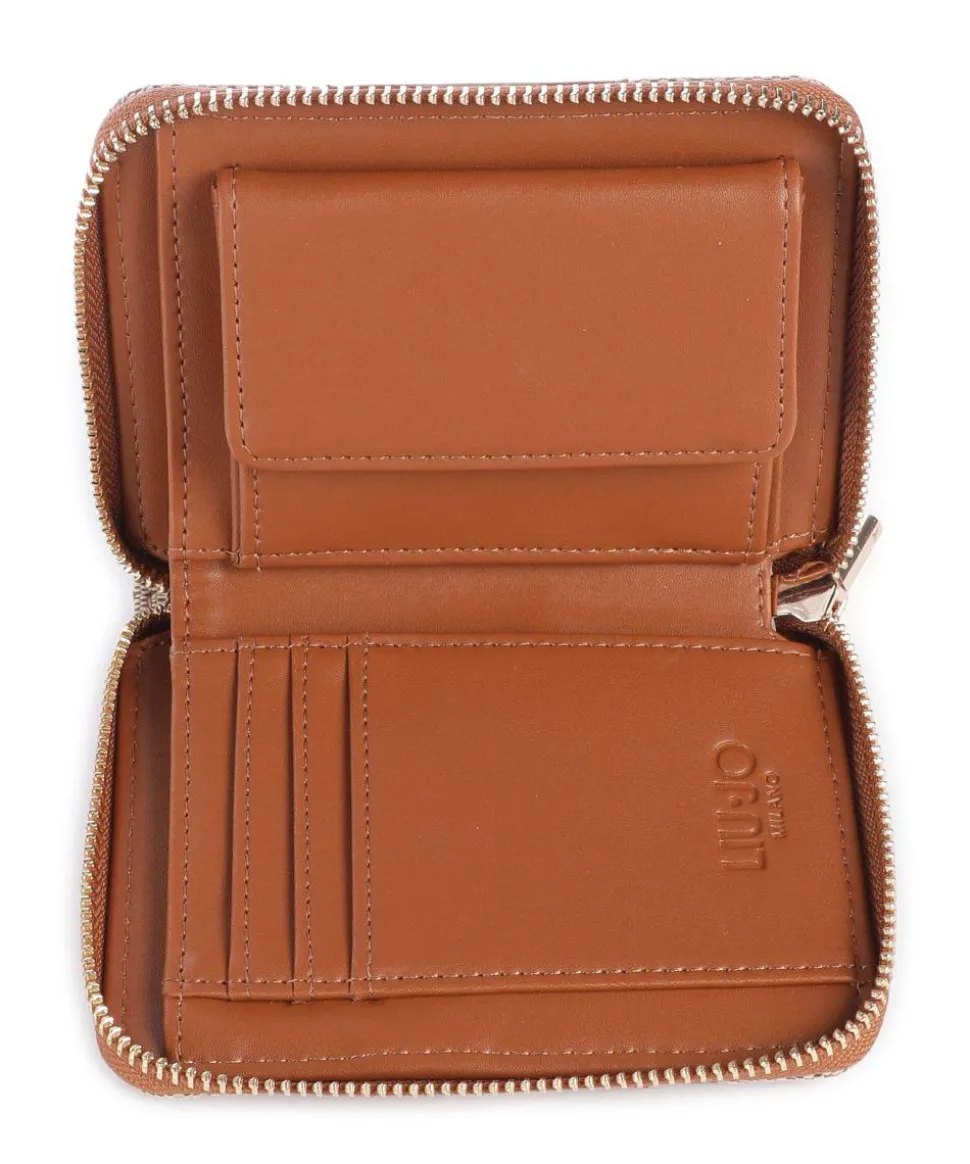 Caliwen Geldbörse Baumwolle braun/beige