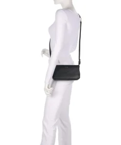 Caliwen Mini Schultertasche Lederimitat schwarz