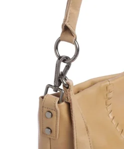 Calm Beuteltasche genarbtes Rindsleder hellbraun