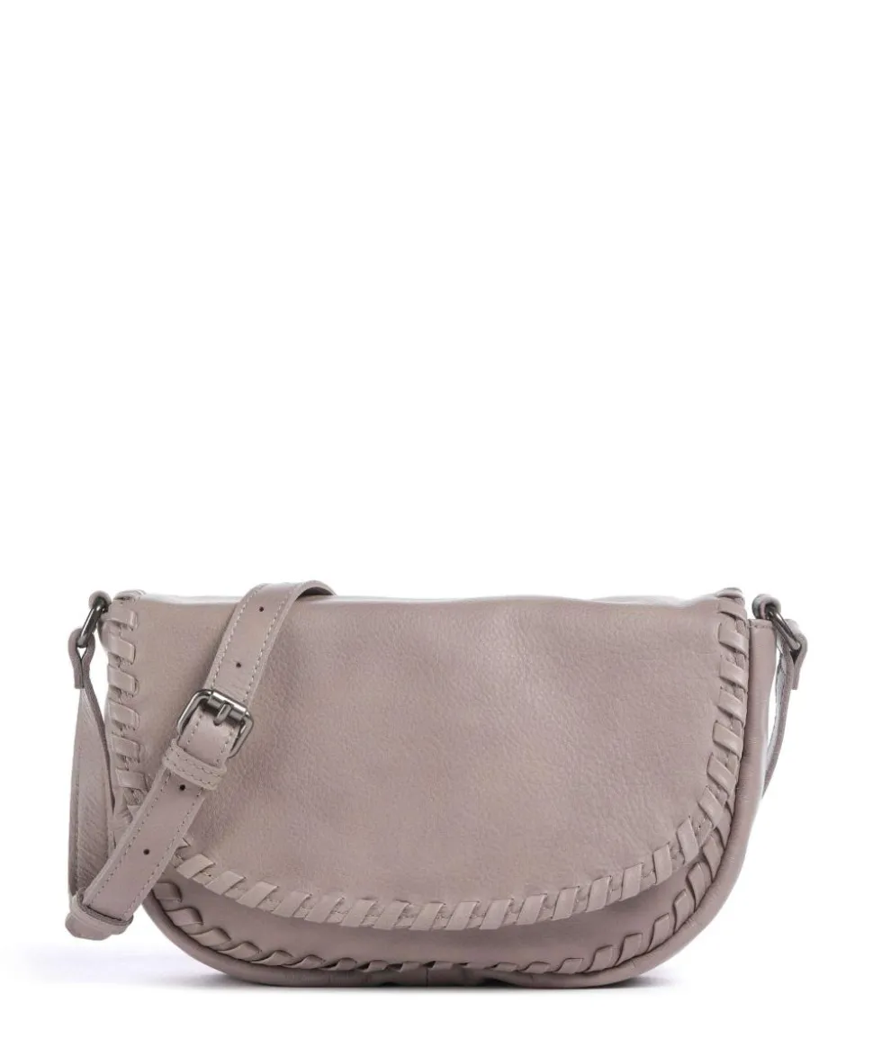 Calm Umhängetasche genarbtes Rindsleder taupe