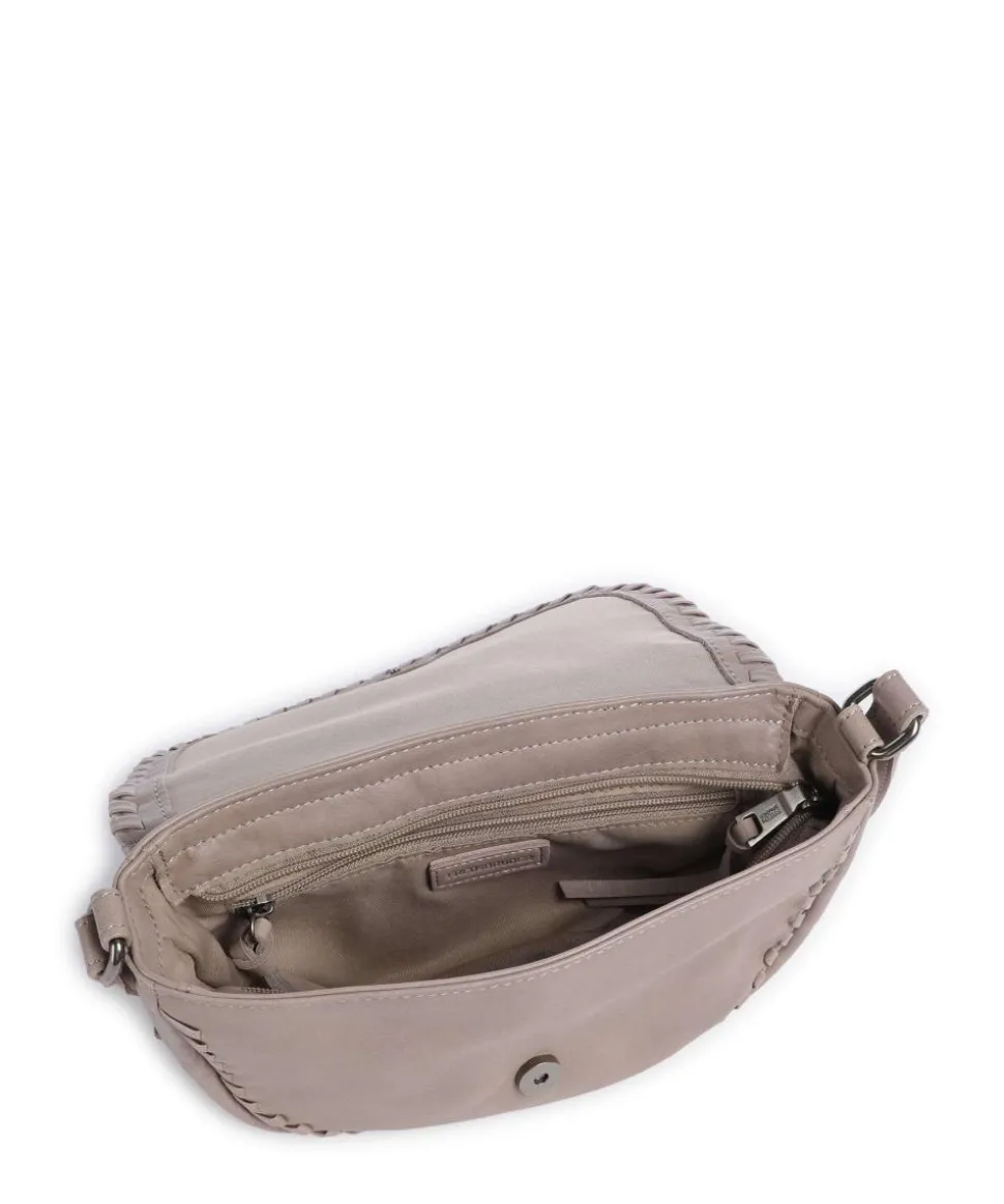 Calm Umhängetasche genarbtes Rindsleder taupe