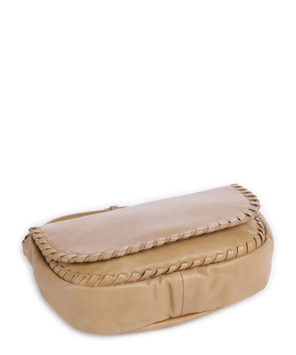 Calm Umhängetasche genarbtes Rindsleder hellbraun