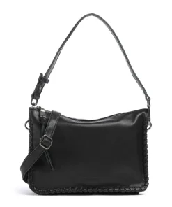 Calm Umhängetasche Leder schwarz