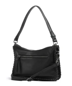 Calm Umhängetasche Leder schwarz