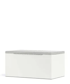 Calma Schmuckkasten Holz, Textil weiß