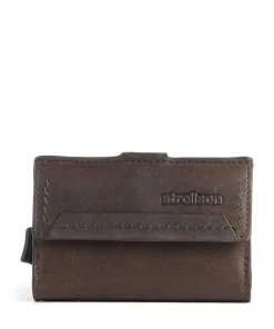 Camden RFID Kreditkartenetui genarbtes Leder dunkelbraun