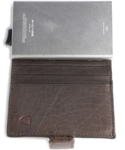Camden RFID Kreditkartenetui genarbtes Leder dunkelbraun