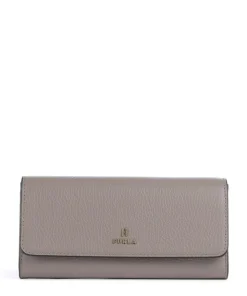 Camelia Continental Geldbörse genarbtes Leder taupe