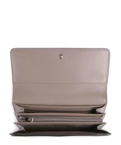 Camelia Continental Geldbörse genarbtes Leder taupe