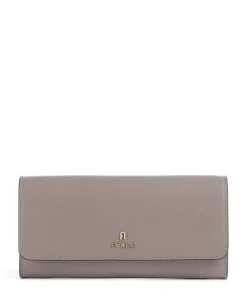 Camelia Continental Geldbörse genarbtes Leder taupe