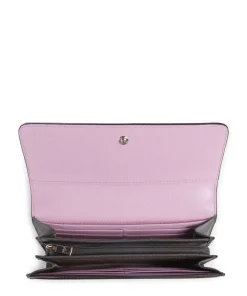 Camelia Continental Geldbörse genarbtes Leder dunkelgrau