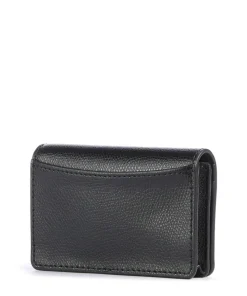 Camelia Kreditkartenetui genarbtes Leder schwarz
