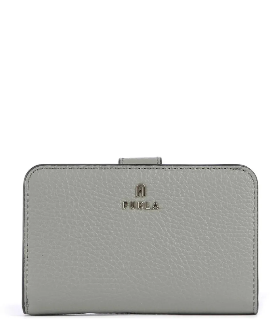 Camelia M Geldbörse genarbtes Leder grün