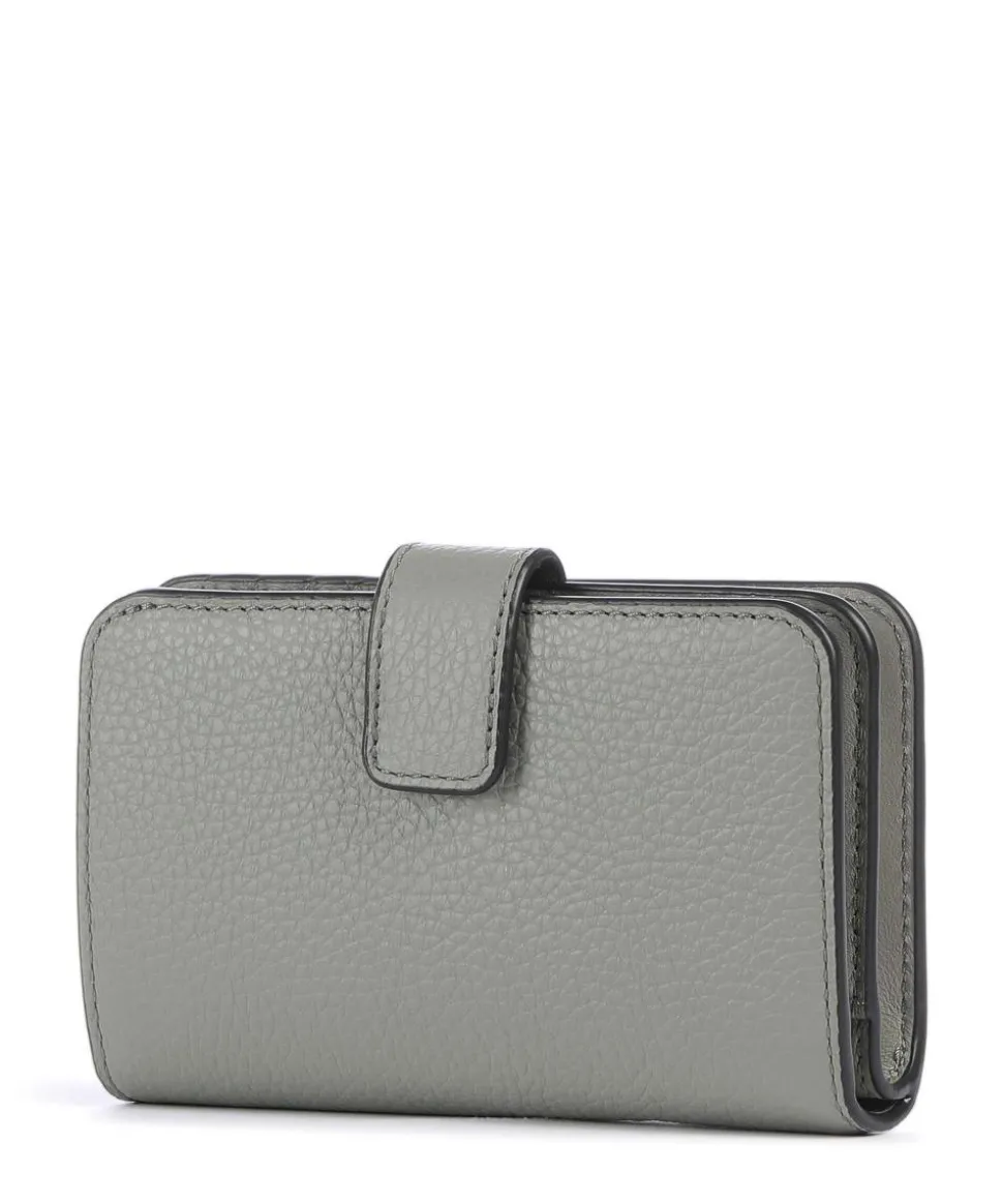 Camelia M Geldbörse genarbtes Leder grün