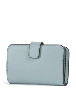 Camelia M Geldbörse genarbtes Leder aquamarine