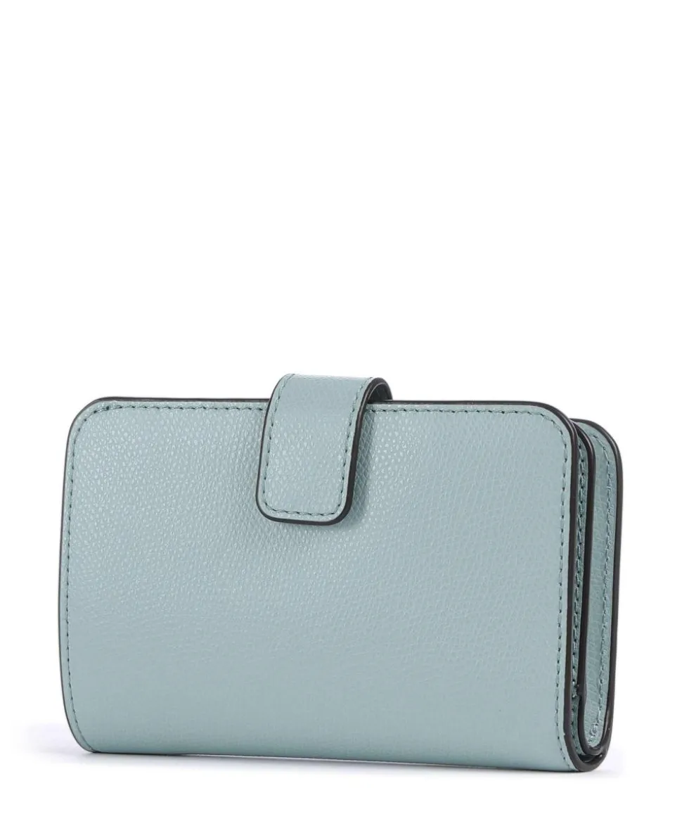 Camelia M Geldbörse genarbtes Leder aquamarine