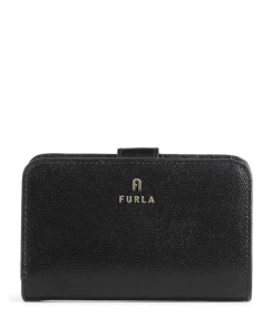 Camelia M Geldbörse genarbtes Leder schwarz