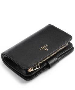 Camelia M Geldbörse genarbtes Leder schwarz