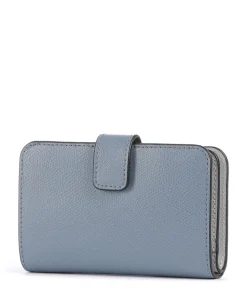 Camelia M Geldbörse genarbtes Leder blaugrau