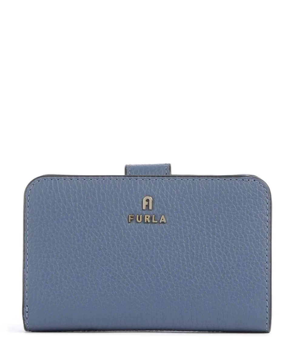 Camelia M Geldbörse genarbtes Leder dunkelblau