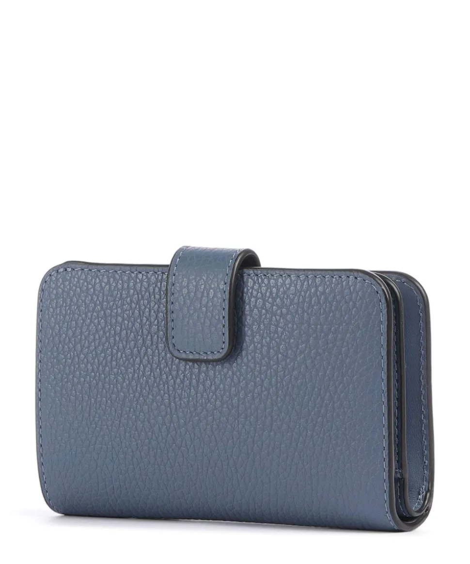Camelia M Geldbörse genarbtes Leder dunkelblau