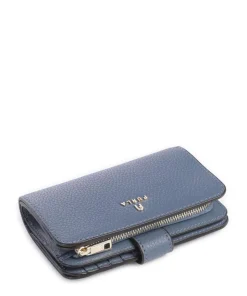 Camelia M Geldbörse genarbtes Leder dunkelblau
