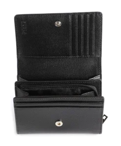 Camelia M Geldbörse genarbtes Leder schwarz