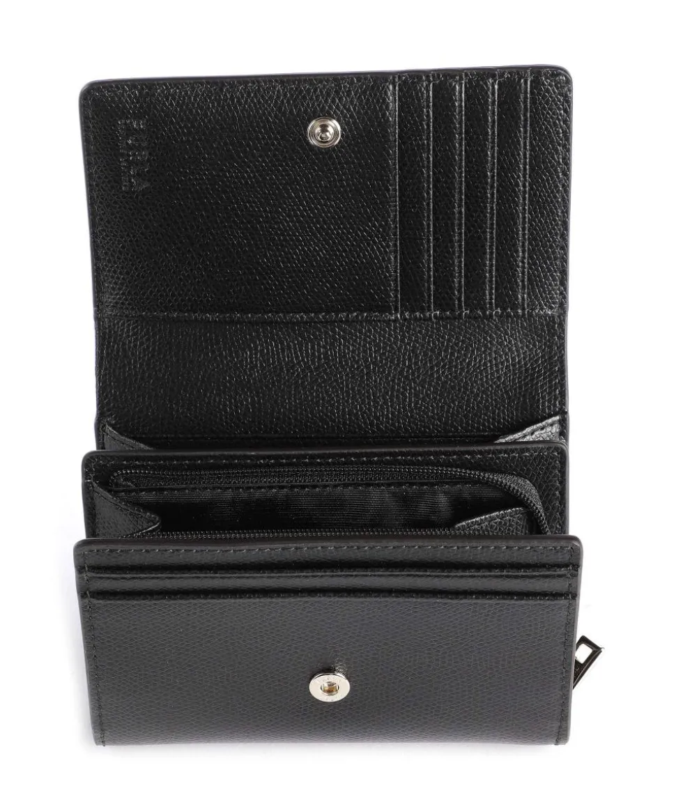 Camelia M Geldbörse genarbtes Leder schwarz