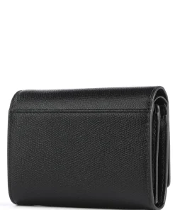 Camelia M Geldbörse genarbtes Leder schwarz