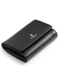 Camelia M Geldbörse genarbtes Leder schwarz