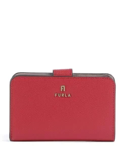 Camelia M Geldbörse genarbtes Leder dunkelrot