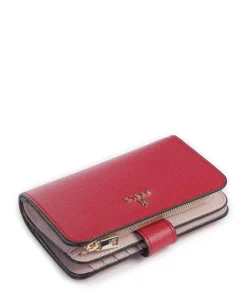 Camelia M Geldbörse genarbtes Leder dunkelrot