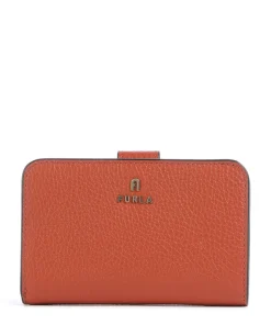 Camelia M Geldbörse genarbtes Leder terrakotta