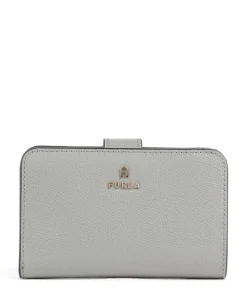 Camelia M Geldbörse genarbtes Leder hellgrau