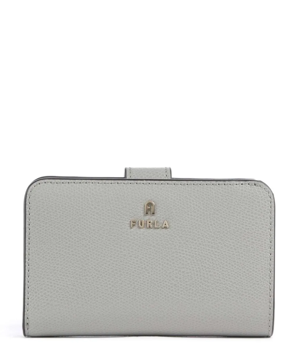 Camelia M Geldbörse genarbtes Leder hellgrau