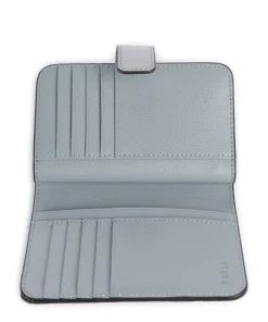 Camelia M Geldbörse genarbtes Leder hellgrau