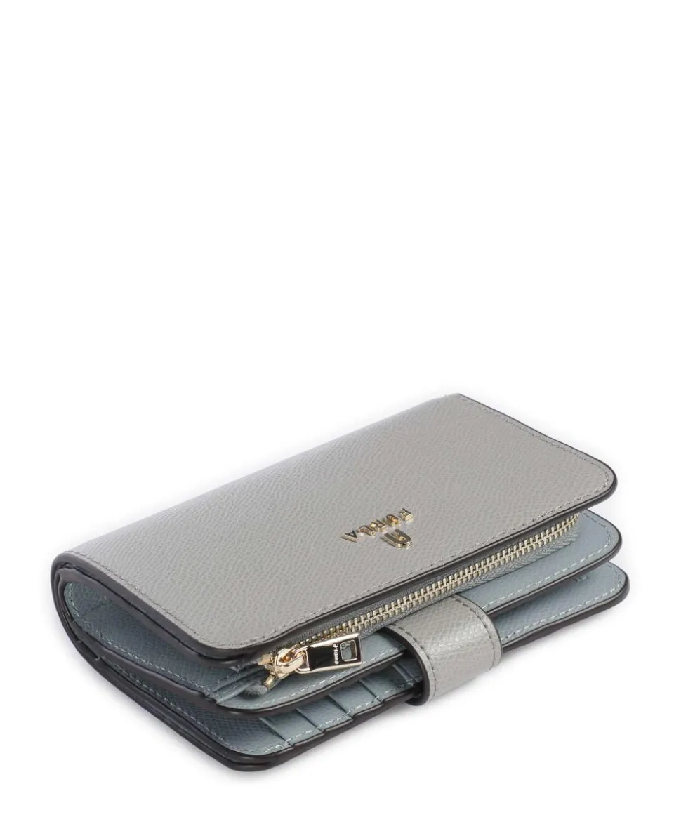 Camelia M Geldbörse genarbtes Leder hellgrau